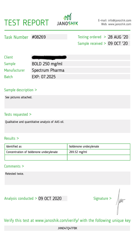 USA Domestic Equipoise Spectrum Pharma